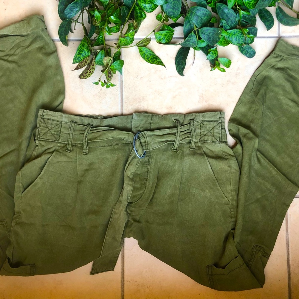 Women’s Free People Olive Cargo Ankle Trouser
